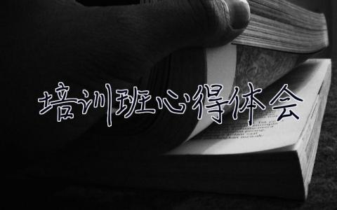 培训班心得体会 培训班心得体会1500字