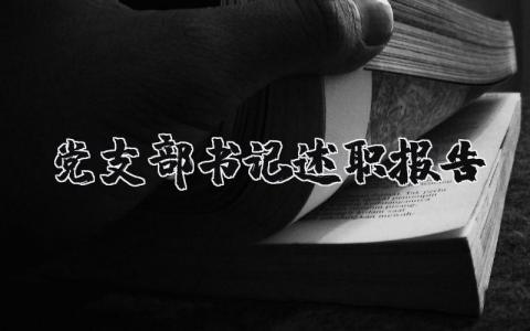 党支部书记述职报告精选12篇