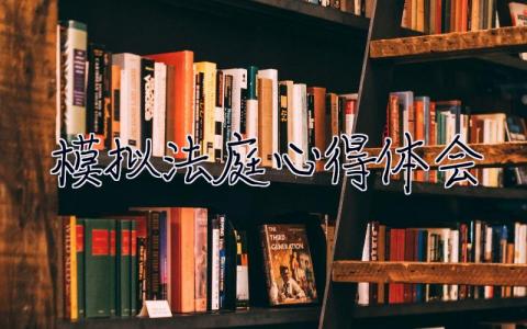 模拟法庭心得体会 模拟法庭心得体会200字