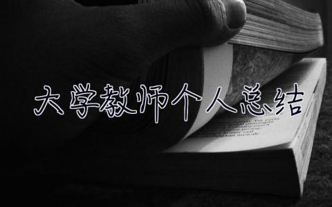 大学教师个人总结 大学教师个人总结年度考核