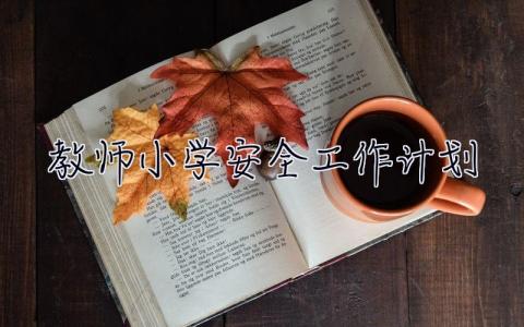 教师小学安全工作计划2019 教师小学安全工作计划2019版