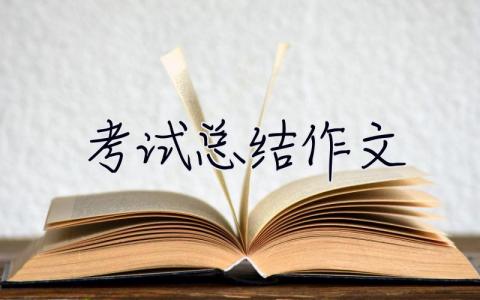 考试总结作文 考试总结作文300字