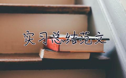 实习总结范文 实习总结2000字