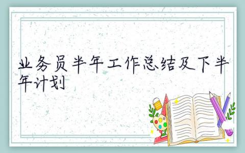 业务员半年工作总结及下半年计划 业务员半年工作总结及下半年计划怎么写