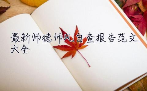 最新师德师风自查报告范文大全