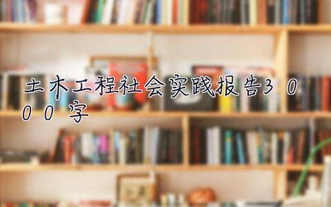 土木工程社会实践报告3000字  土木工程实习报告