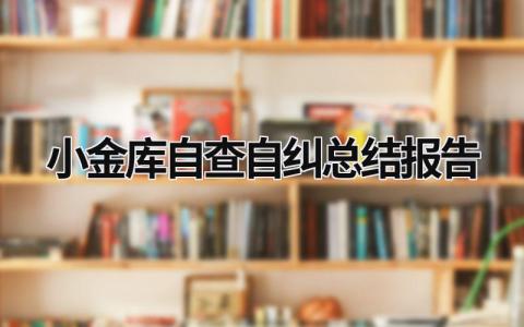 小金库自查自纠总结报告 小金库自查报告范文 (16篇）