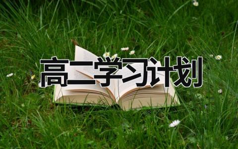 高二学习计划 高中学习计划表 (16篇）