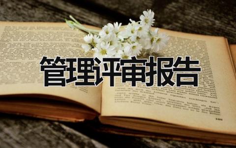 管理评审报告 管理评审报告如何写 (5篇）