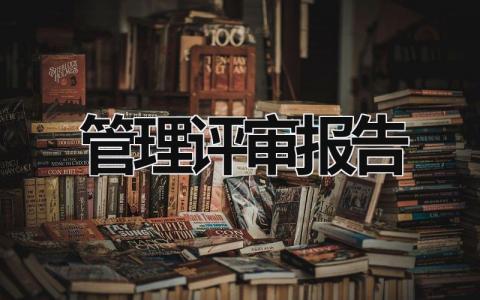 管理评审报告 管理评审计划及管理评审报告 (13篇）