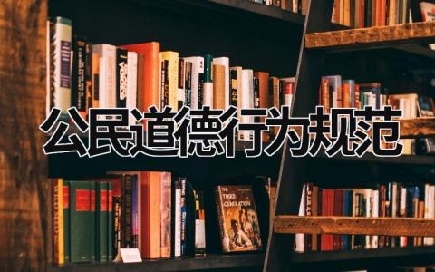 公民道德行为规范 公民道德行为规范二十字方针 (11篇）