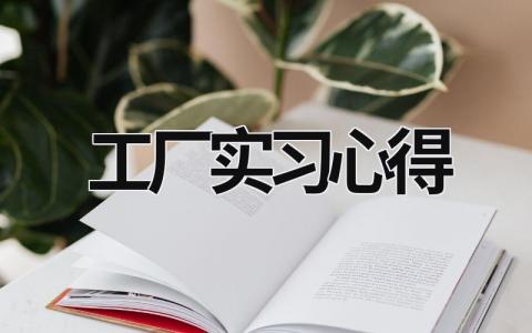 工厂实习心得 工厂心得体会500字 (21篇）