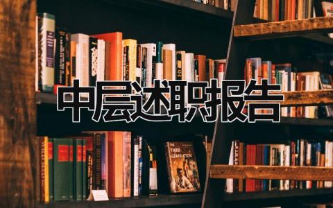 中层述职报告 中层述职报告2023最新完整版 (21篇）