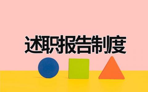 述职报告制度 述职报告制度怎么写 (20篇）