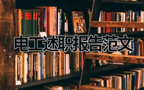 电工述职报告范文 电工述职报告怎么写 (19篇）